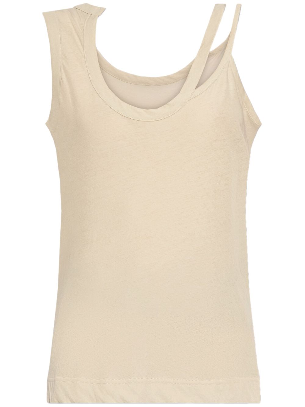 Yohji Yamamoto Katoenen tanktop Beige