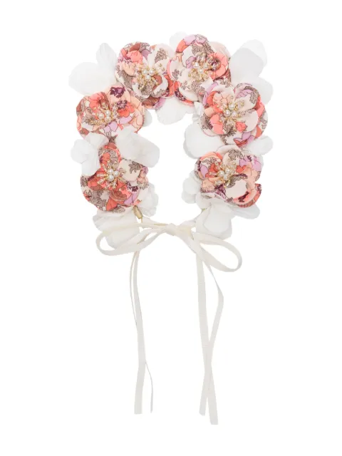 Bonpoint floral-appliqué head band