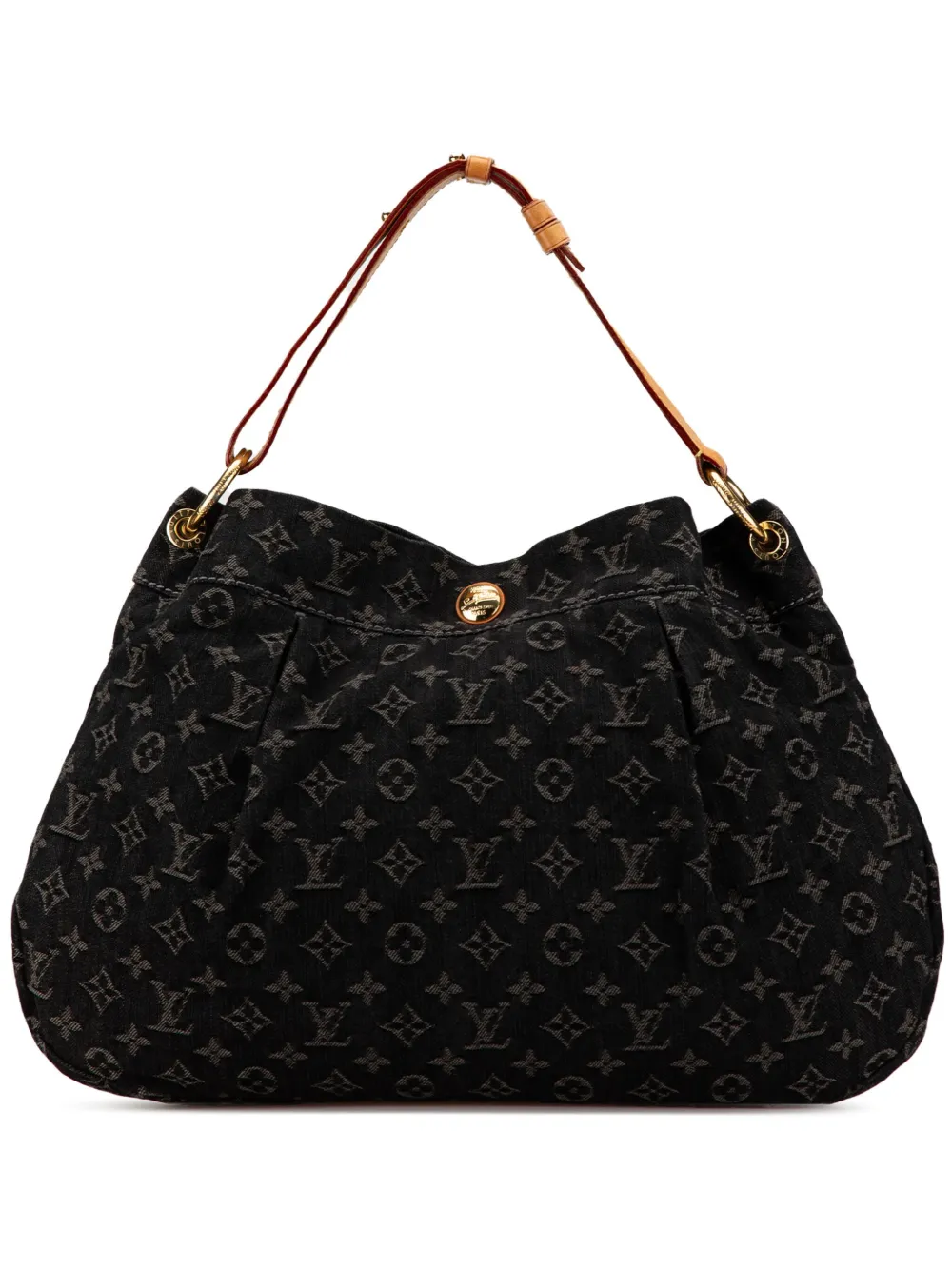 Louis Vuitton Pre-Owned 2011 Monogram Denim Daily PM hobo bag – Black