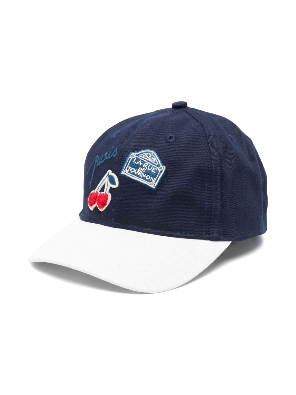 Bonpoint logo-patch hat - Blue