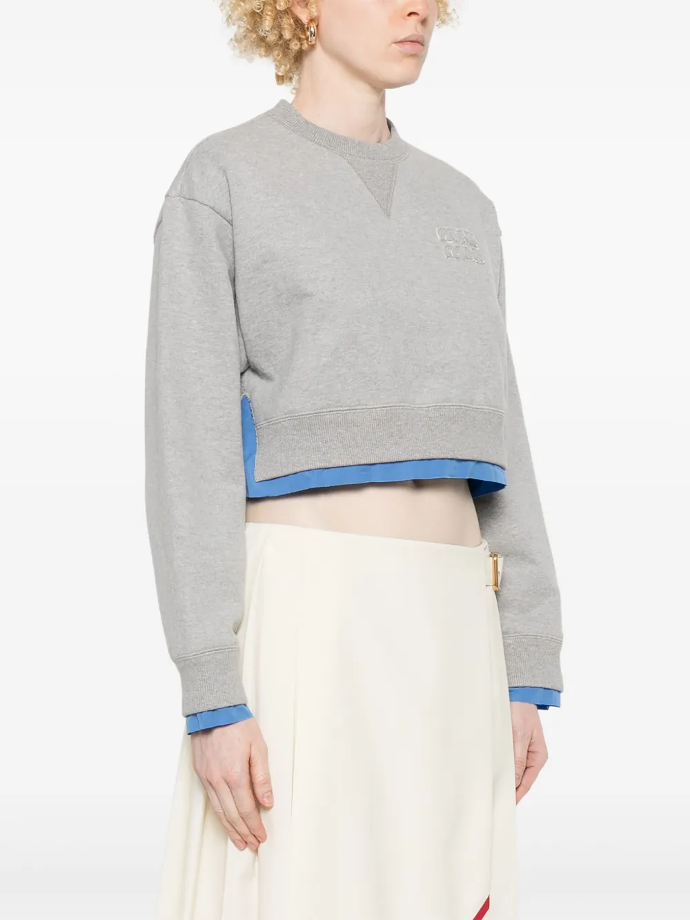 Miu Sweater met logopatch Grijs