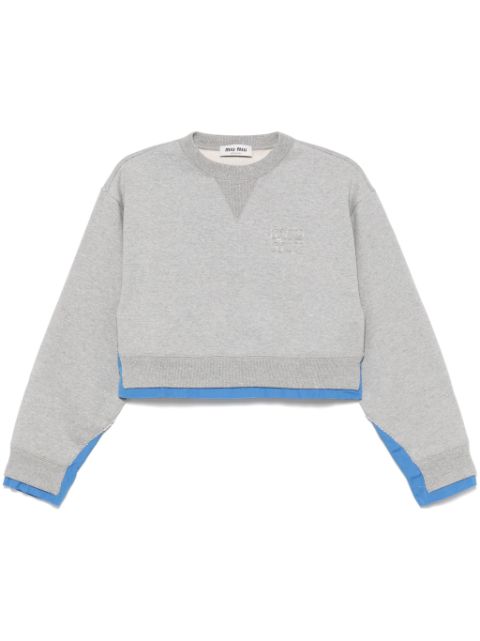 Miu Miu logo-patch sweatshirt