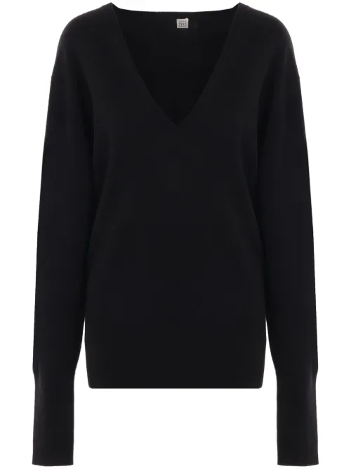 TOTEME pull à col v - Noir - TOTEME - Modalova