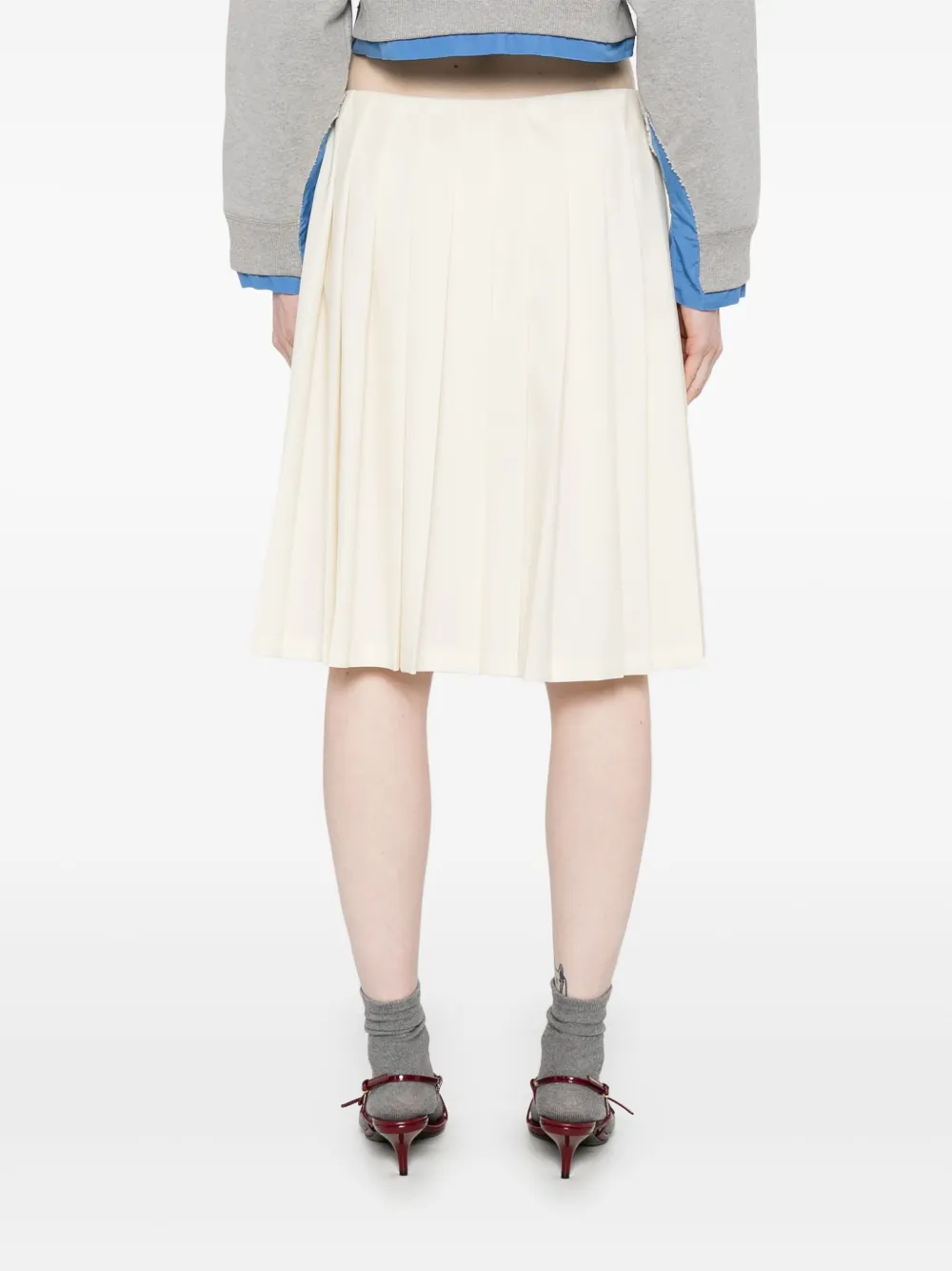 Miu Mini-plooirok Beige