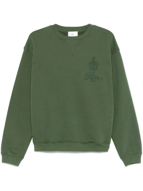 Frame Embroidered-logo Sweatshirt in Green