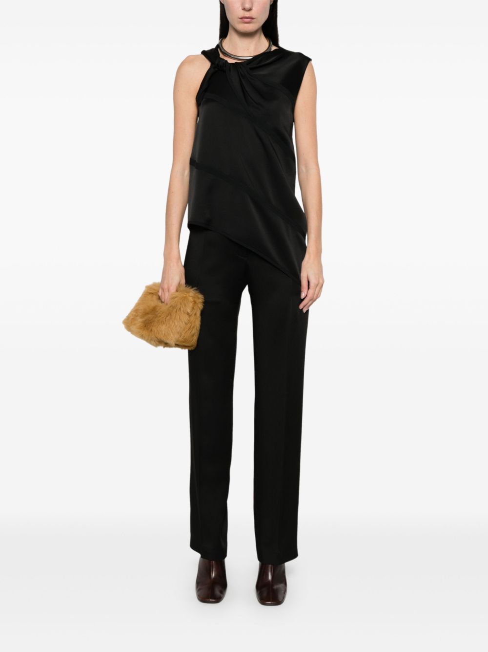 Jil Sander satin blouse - Black