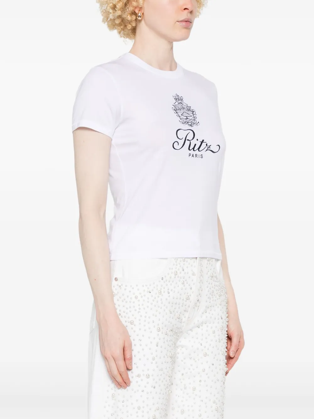 FRAME Solid Baby T-shirt Wit