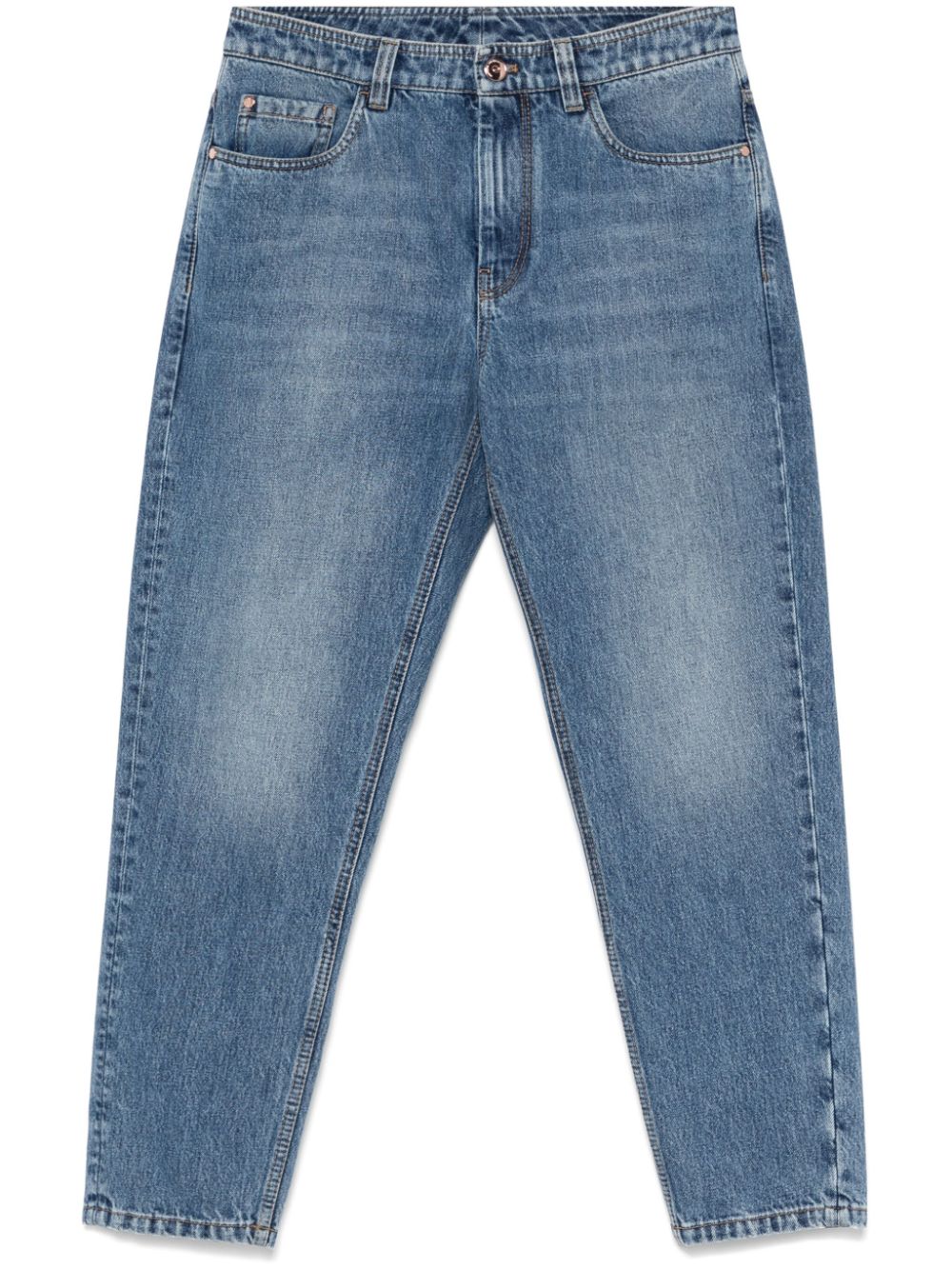 Brunello Cucinelli tapered-leg jeans - Blue