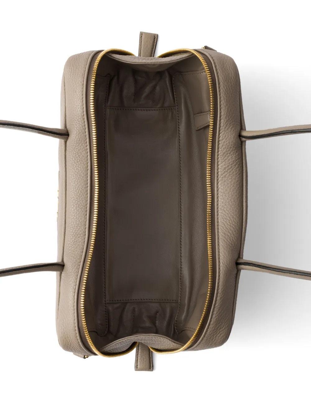 Prada Leren shopper Grijs