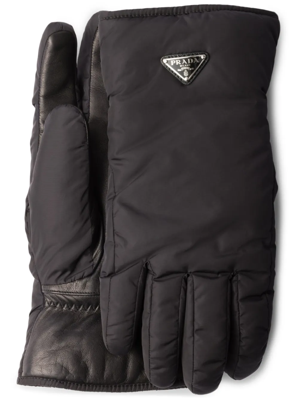 Prada triangle-logo gloves | Black | Image 1