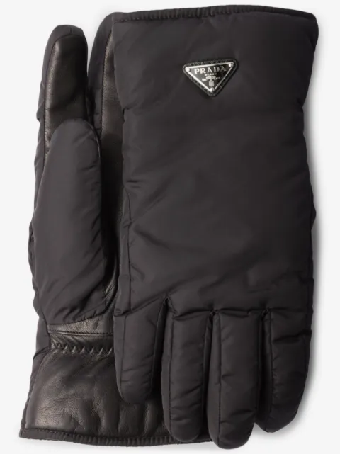 Prada triangle-logo gloves