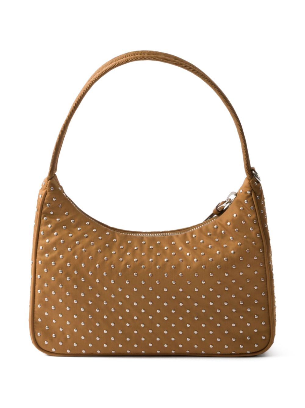 Prada Re-Nylon kleine tas met studs - Beige