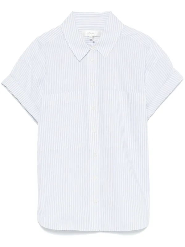 FRAME Cuffed short-sleeve Shirt | Blue | FARFETCH FRAME Cuffed short-sleeve Shirt | Blue | FARFETCH