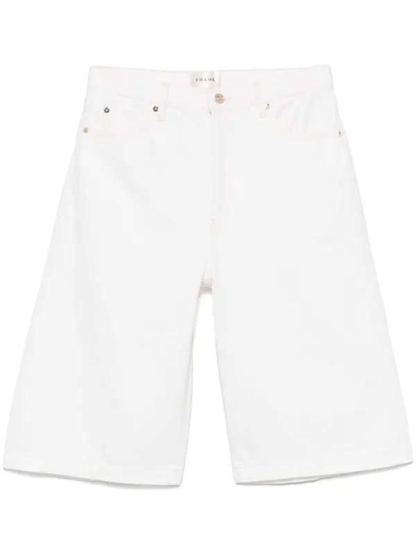 Frame Cotton Shorts in White