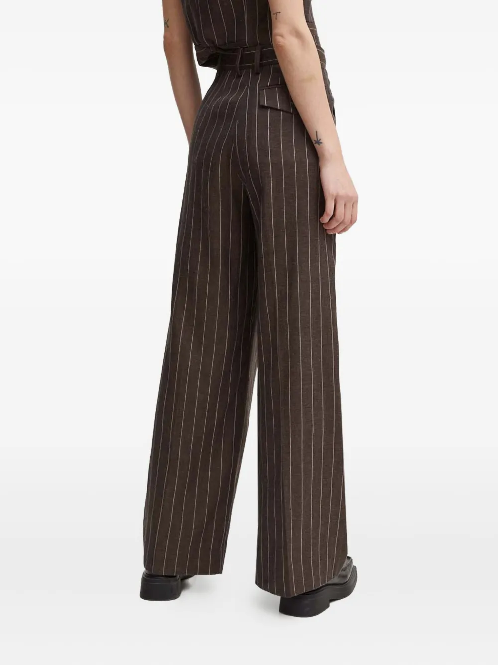 Day Birger Et Mikkelsen Striped Trousers In Brown
