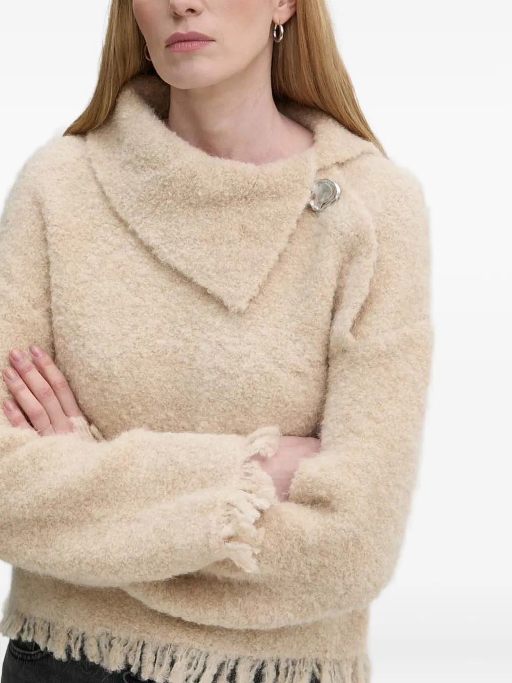 Day Birger Et Mikkelsen Gillian Fringed Sweater In Neutral