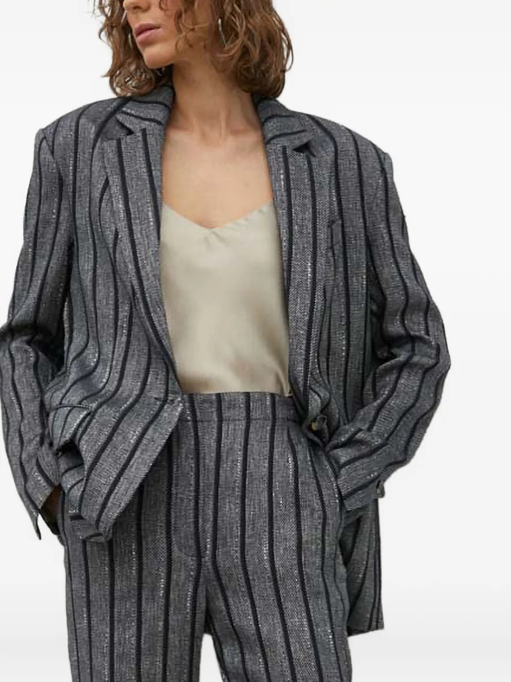 Day Birger Et Mikkelsen striped single-breasted blazer | Grey | Image 1