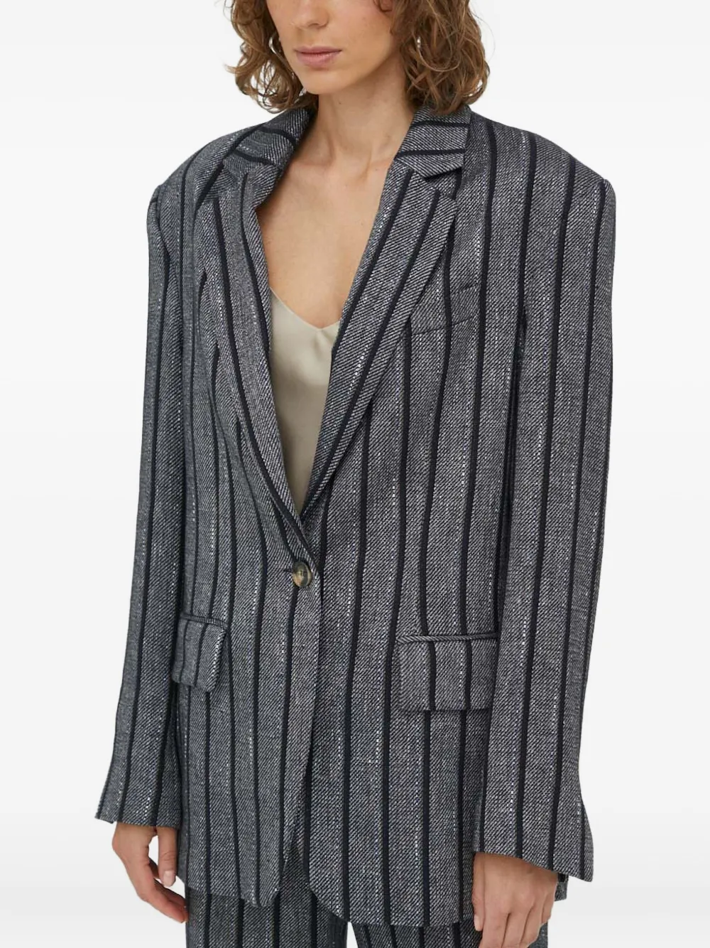Day Birger Et Mikkelsen striped single-breasted blazer | Blazers | Image 2