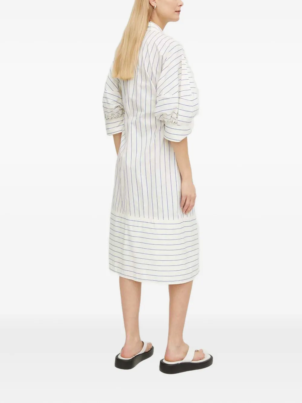 Day Birger Et Mikkelsen Striped Midi Dress In White