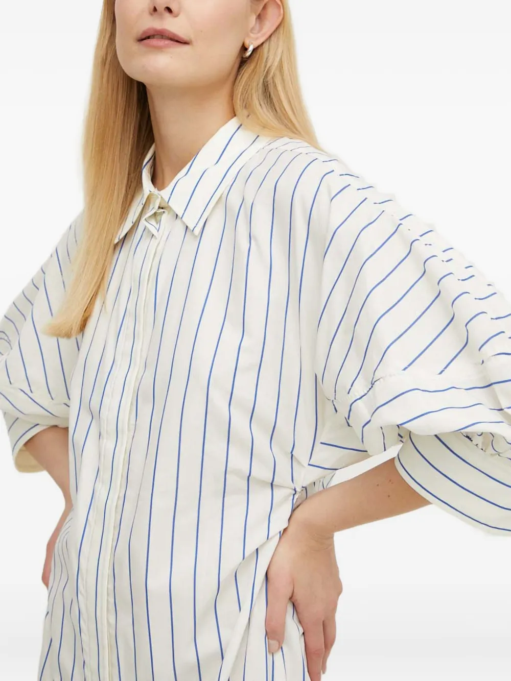 Day Birger Et Mikkelsen Striped Midi Dress In White