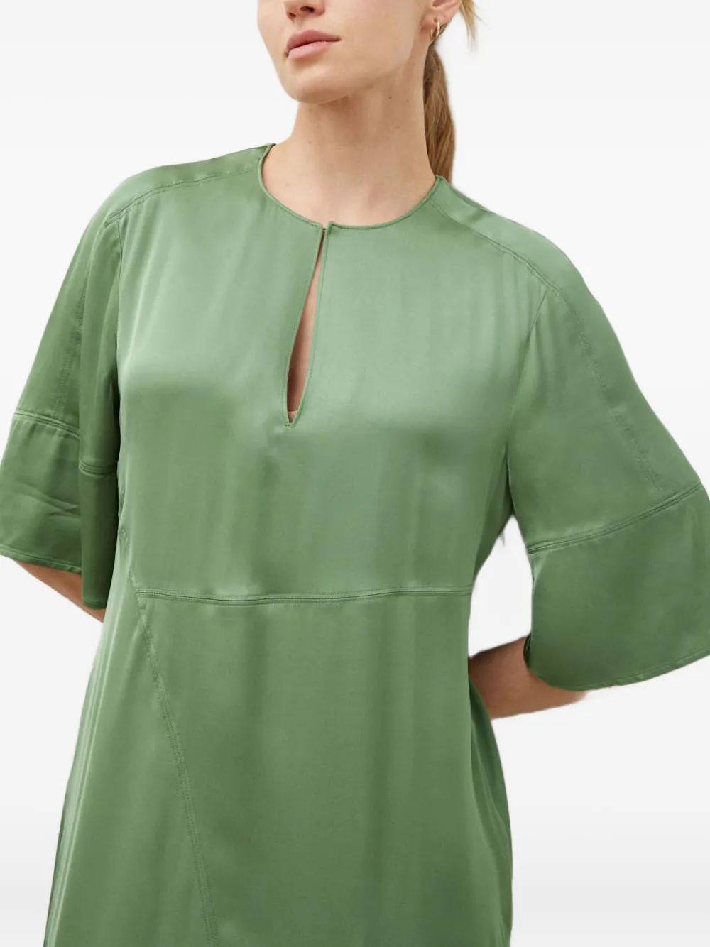 Day Birger Et Mikkelsen Keyhole-detail Midi Dress In Green