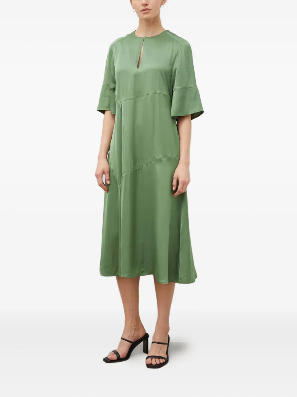 Day Birger Et Mikkelsen keyhole-detail midi dress | Green | Image 1