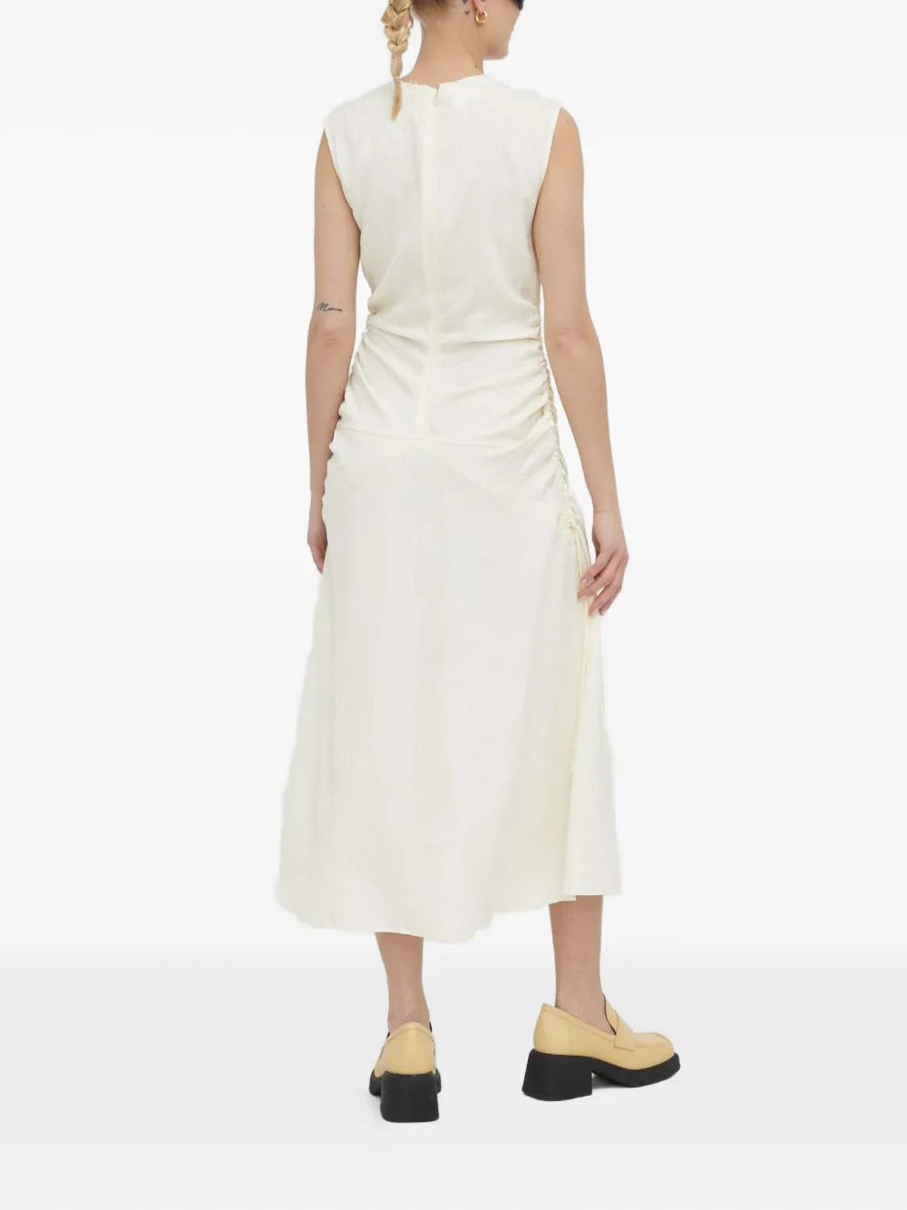 Day Birger Et Mikkelsen Gesmockte midi-jurk Wit