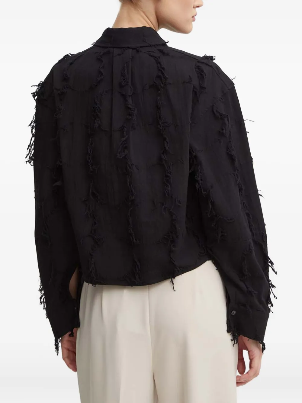 Day Birger Et Mikkelsen Blouse met franje Zwart