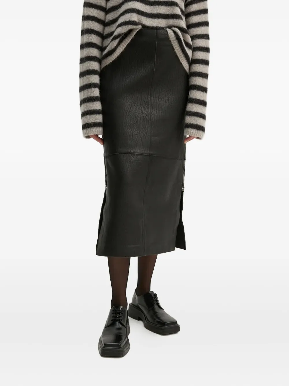 Day Birger Et Mikkelsen zip-detail midi skirt | Black | Image 1