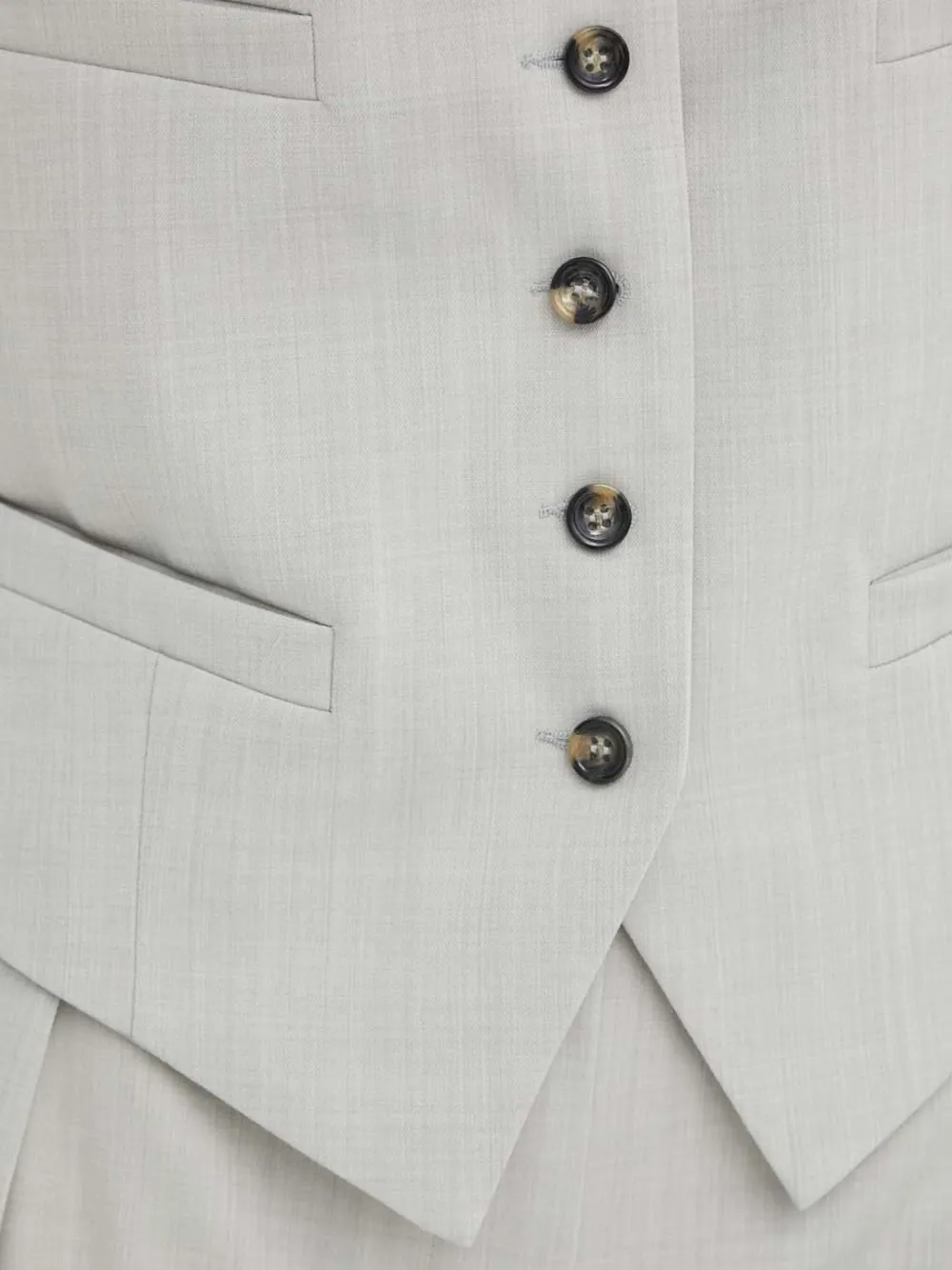 Day Birger Et Mikkelsen Buttoned Waistcoat In Gray