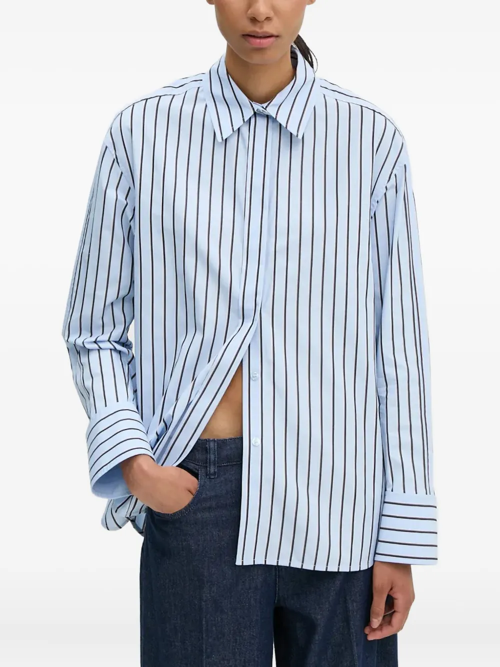 Day Birger Et Mikkelsen striped collared top - Blauw