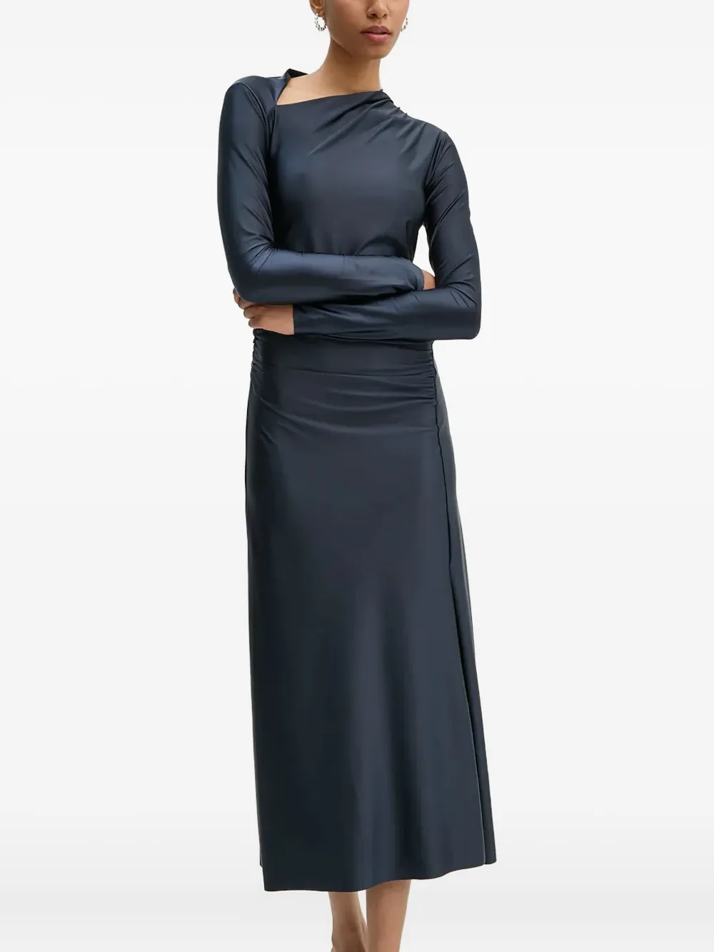 Day Birger Et Mikkelsen ruched midi dress | Blue | Image 1