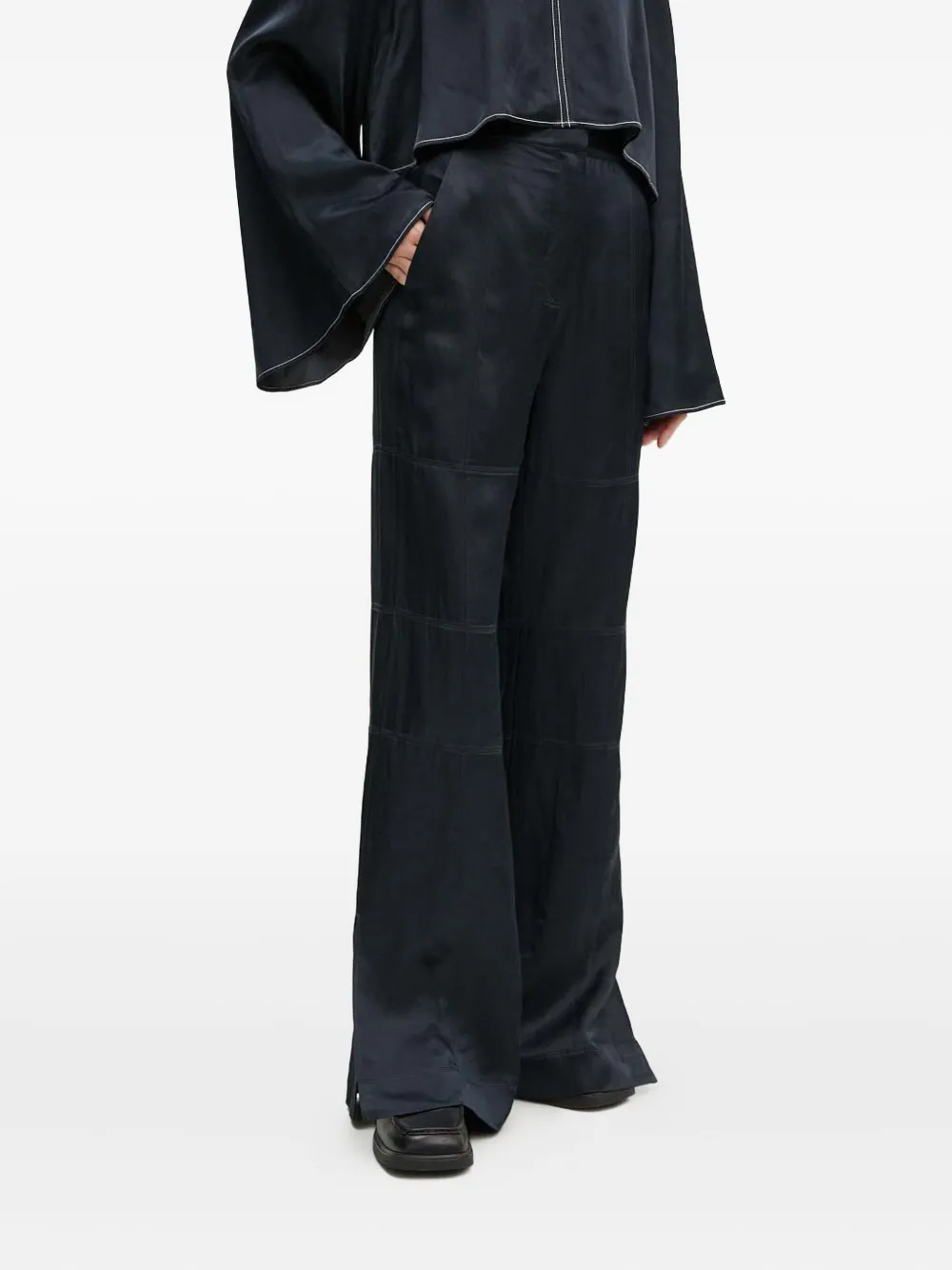 Day Birger Et Mikkelsen Broek met vlakken Zwart