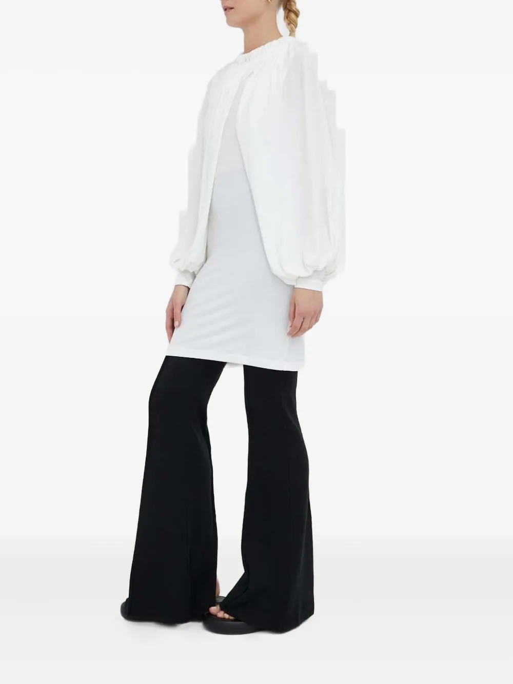 Day Birger Et Mikkelsen Belinda mini-jurk met lange mouwen Wit