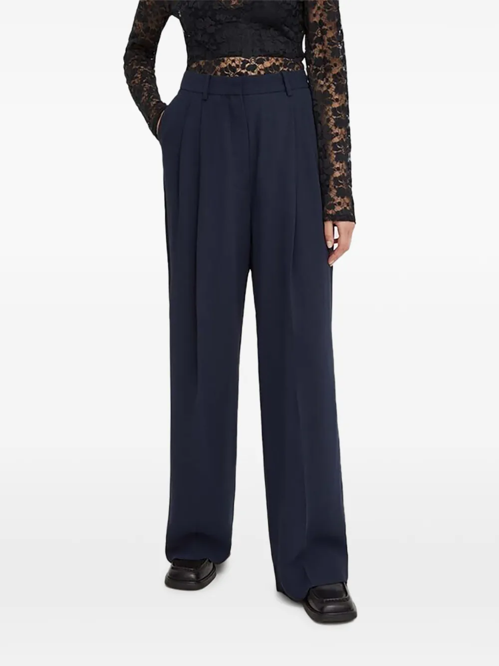Day Birger Et Mikkelsen Pantaloni a gamba ampia con pieghe - Blu