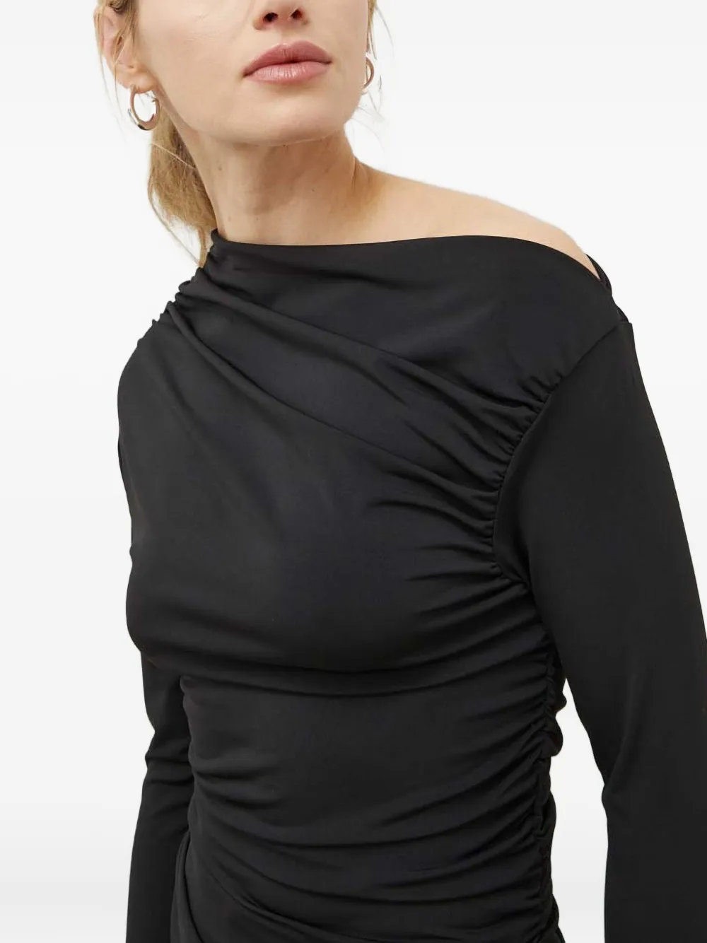 Day Birger Et Mikkelsen Draped Ruched Top In Black