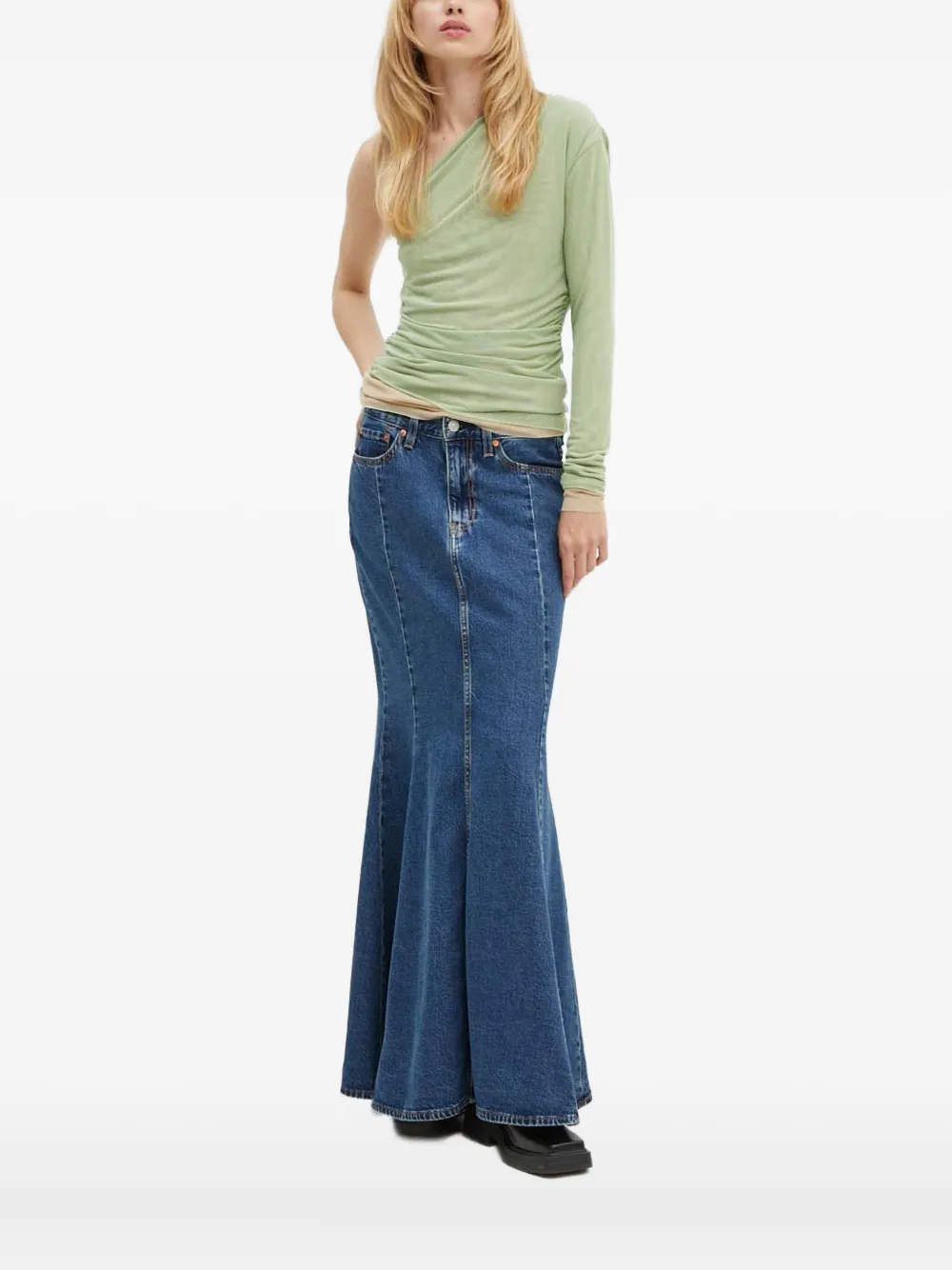 Day Birger Et Mikkelsen one-shoulder ruched top | Green | Image 1