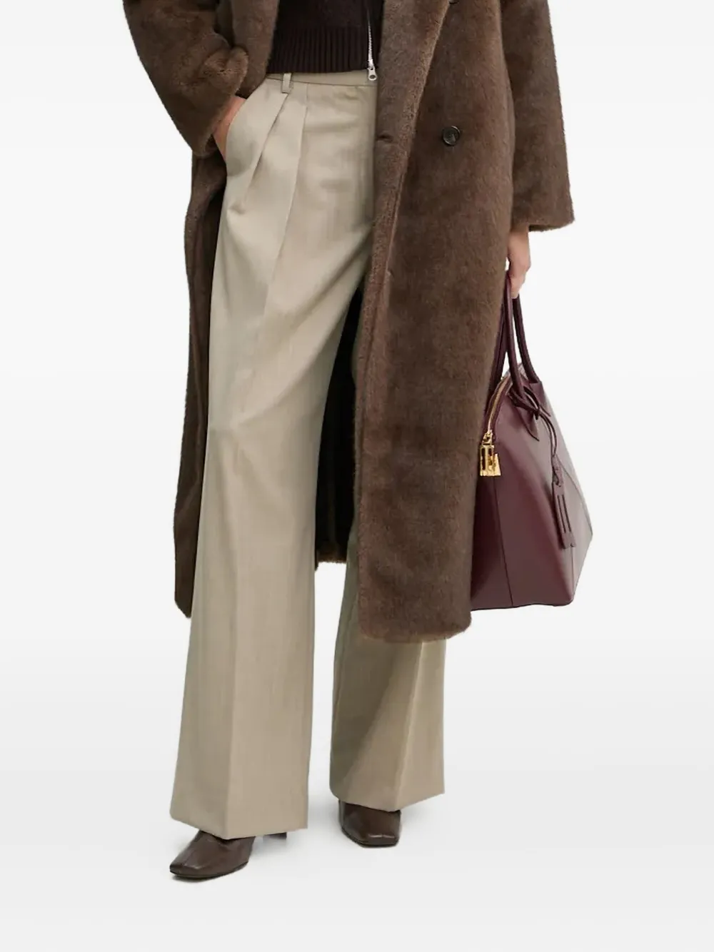 Day Birger Et Mikkelsen Enzo Pleated Trousers In Neutral