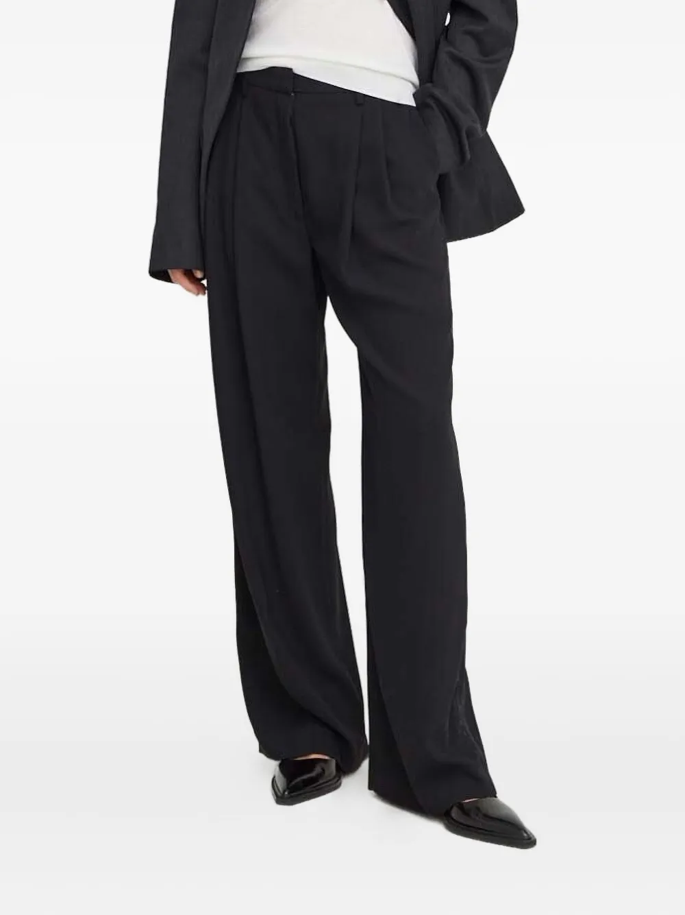 Day Birger Et Mikkelsen プリーツ ワイドパンツ - ブラック Day Birger Et Mikkelsen プリーツ ワイドパンツ - ブラック