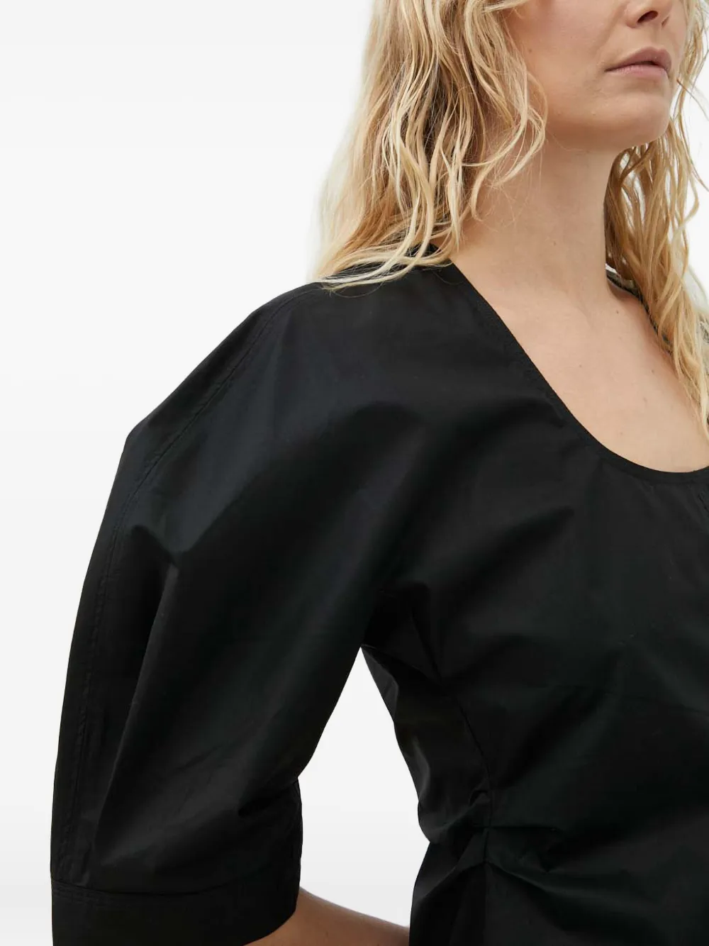 Day Birger Et Mikkelsen Midi-jurk met pofmouwen Zwart