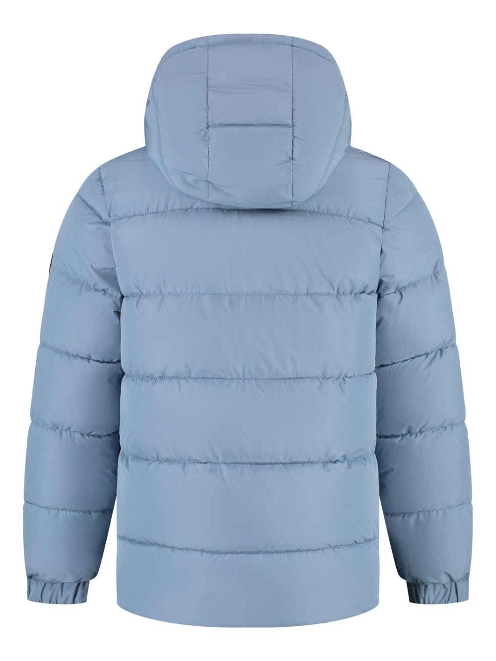 HUGO KIDS logo-print coat - Blauw