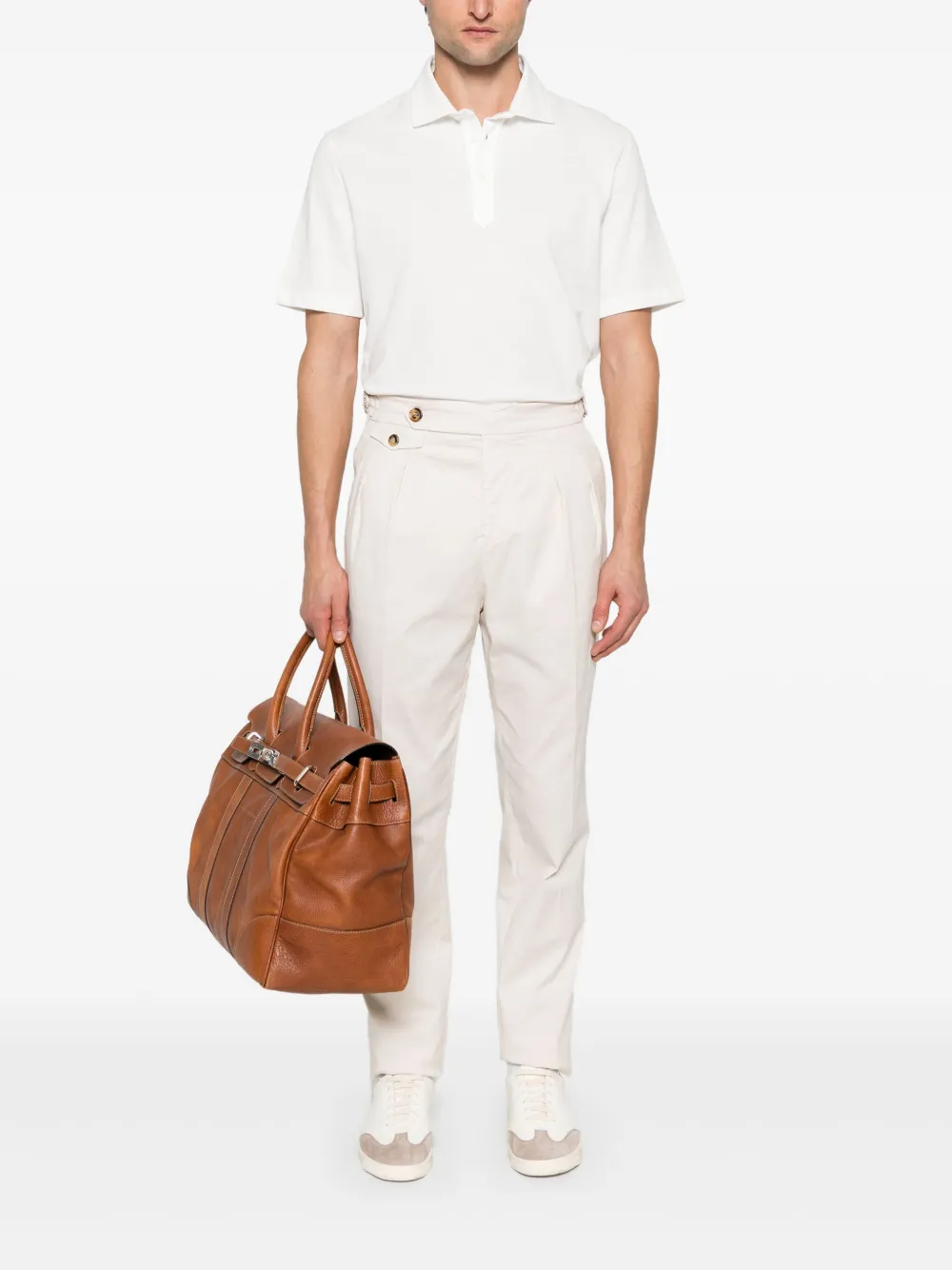 Brunello Cucinelli Katoenen poloshirt - Wit