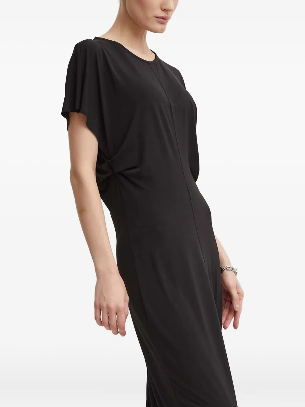 Day Birger Et Mikkelsen Midi-jurk met korte mouwen Zwart