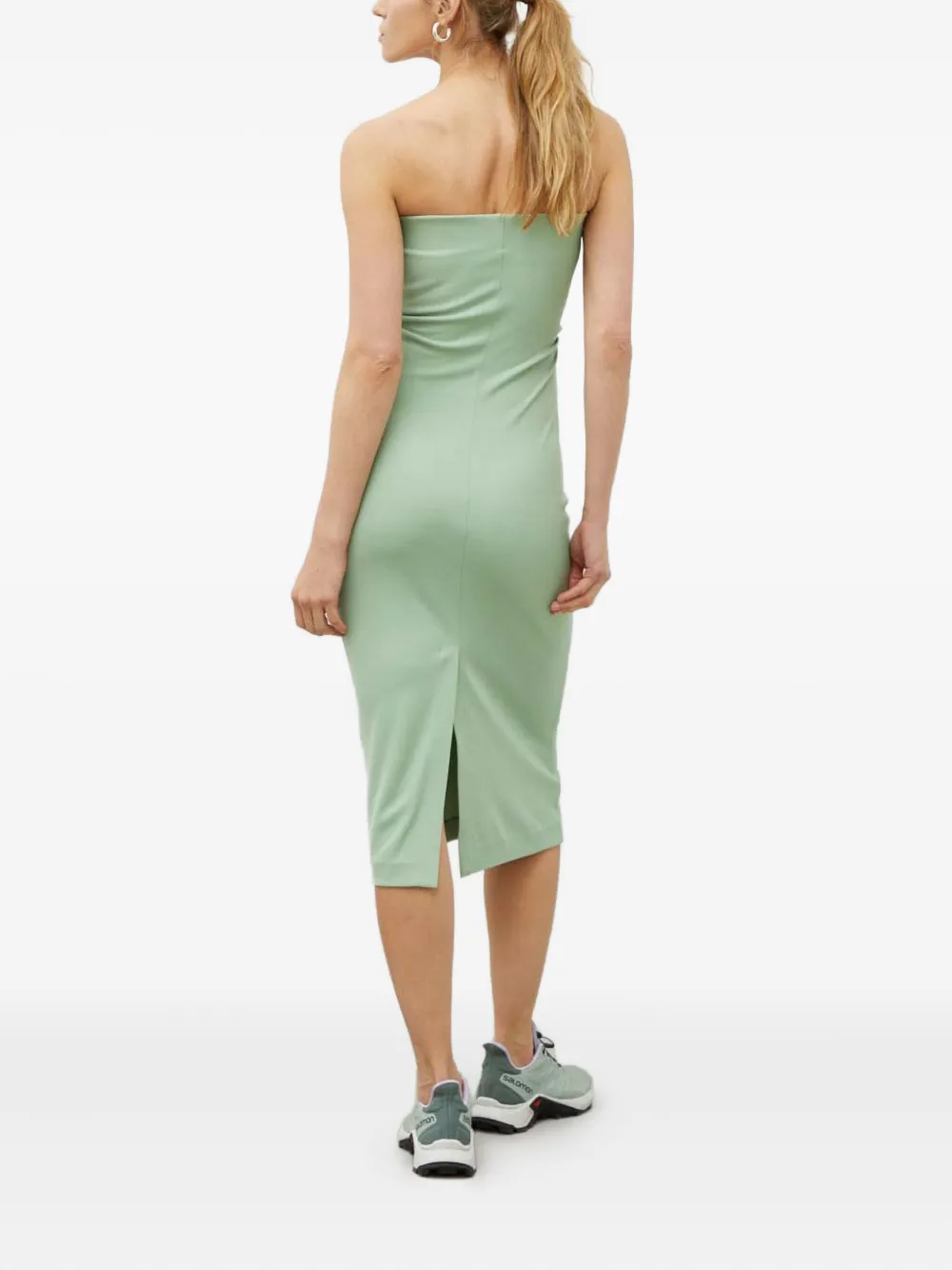 Day Birger Et Mikkelsen Tube midi-jurk met ruches Groen