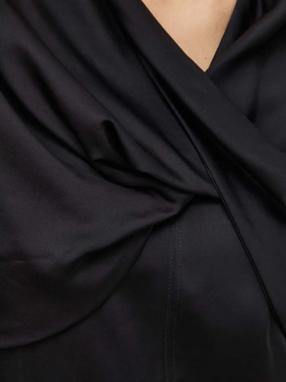 Day Birger Et Mikkelsen Gedraaide midi-jurk met lange mouwen Zwart