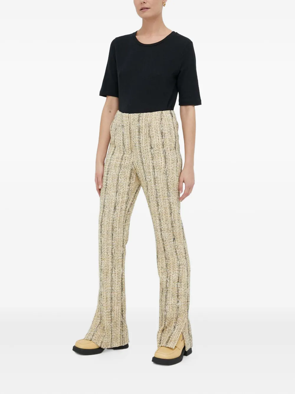 Day Birger Et Mikkelsen slit-detailed tweed trousers | Straight-Leg Pants | Image 2