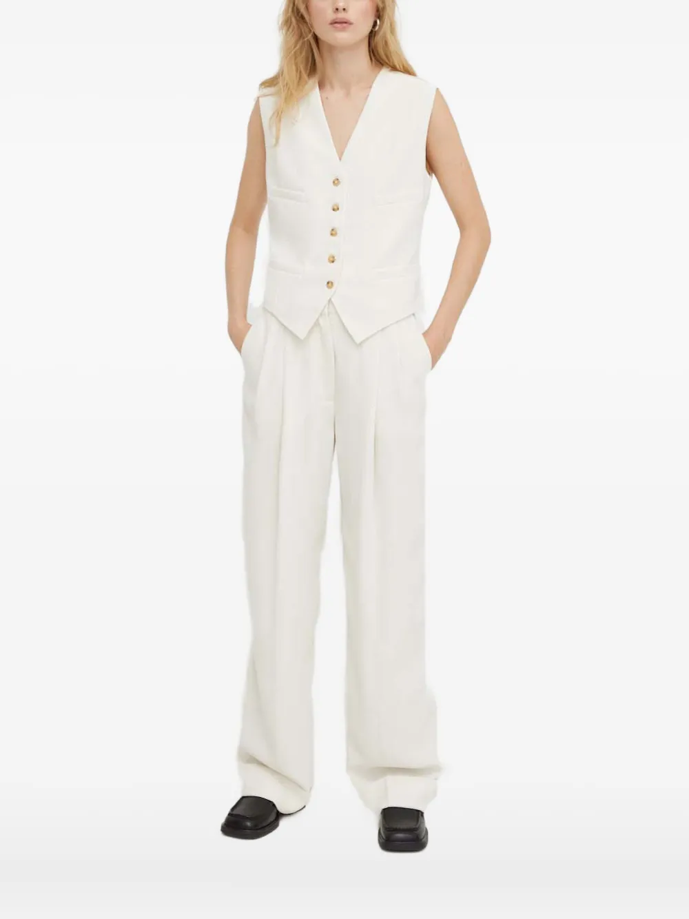 Day Birger Et Mikkelsen button waistcoat | White | Image 1