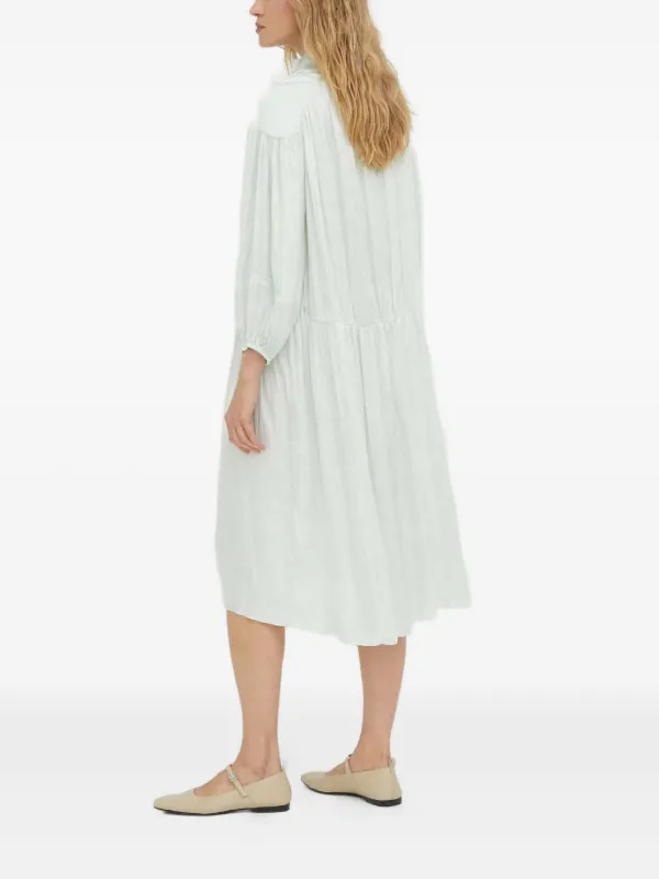 green short long sleeve dress MEAN GREEN VELVET MIDI DRESS – Regal Karats