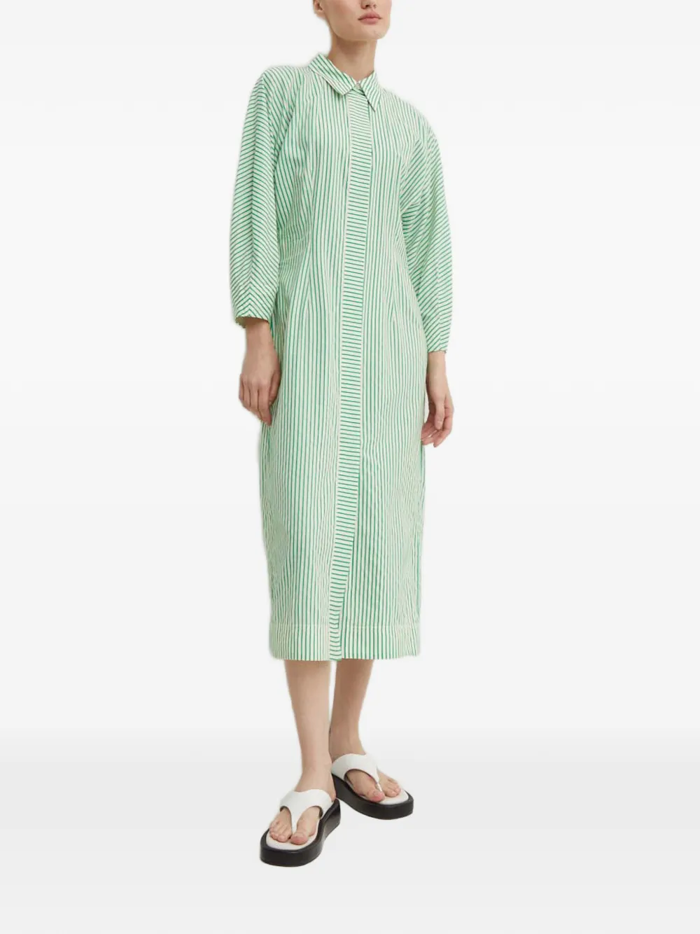 Day Birger Et Mikkelsen Laurie striped midi dress - Verde