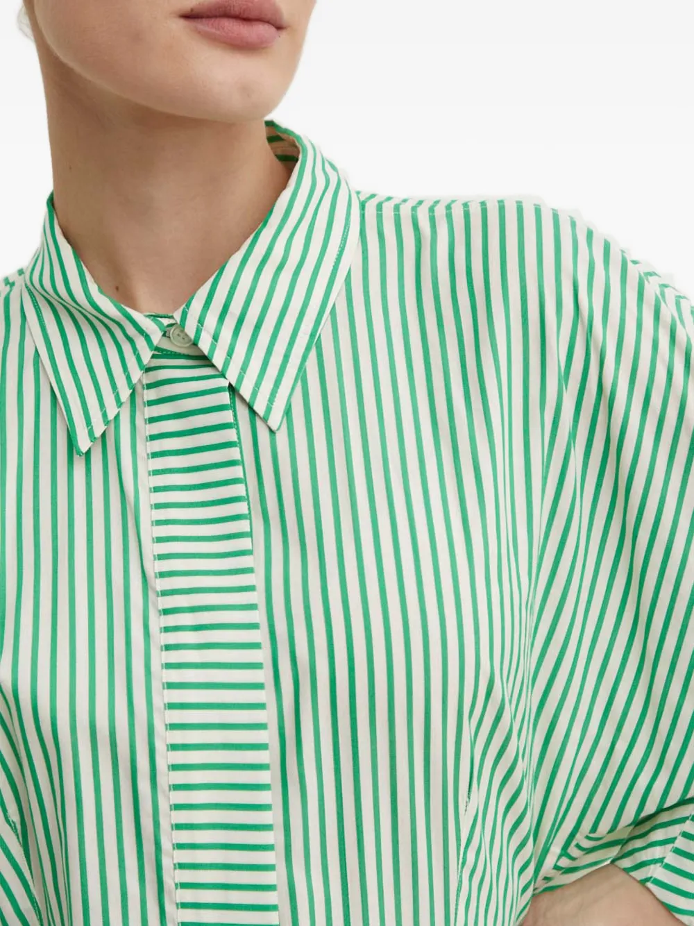 Day Birger Et Mikkelsen Laurie gestreepte midi-jurk Groen
